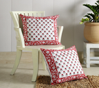 Floret (set of 5) -  16x16 Hand Block Cotton Cushion Cover