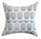 Big Blue Mughal Butta(set of 5) - 16x16 Hand Block Cotton Cushion Cover