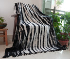 Black N White Tie & Dye Throw  Blanket