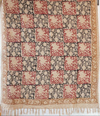 Red N Black Hand Block Printed Throw Blanket