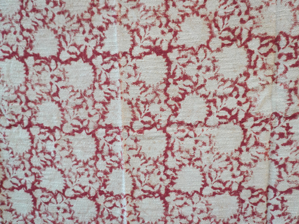 Hand Block Printed Throw Blanket Red