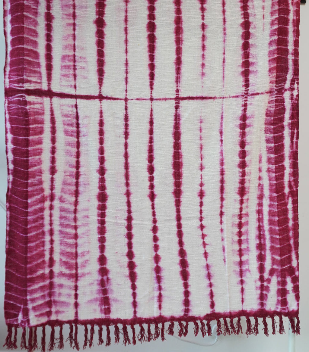 Red Hand Tie & Dye Throw Blanket