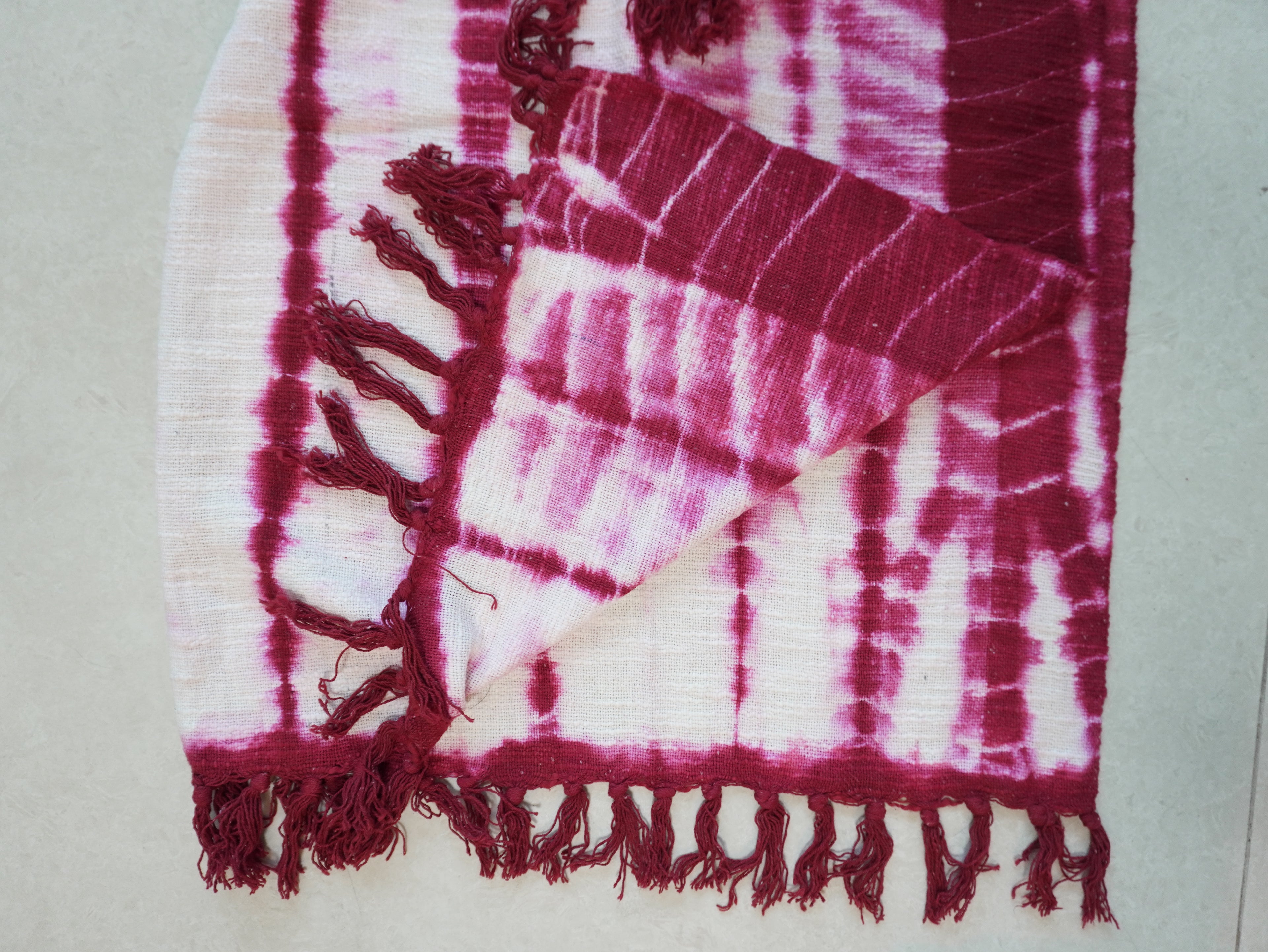 Red Hand Tie & Dye Throw Blanket