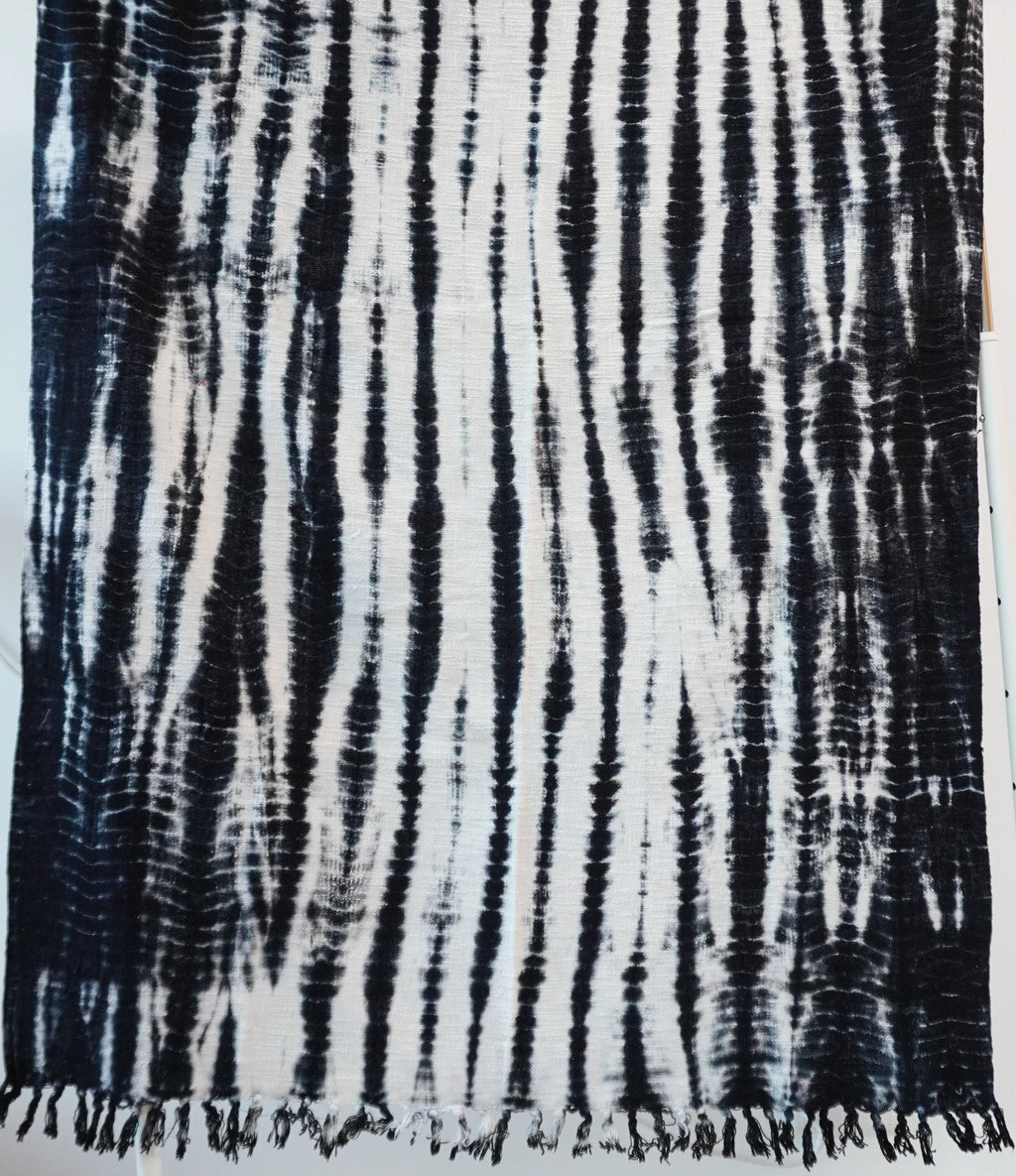 Black N White Tie & Dye Throw  Blanket