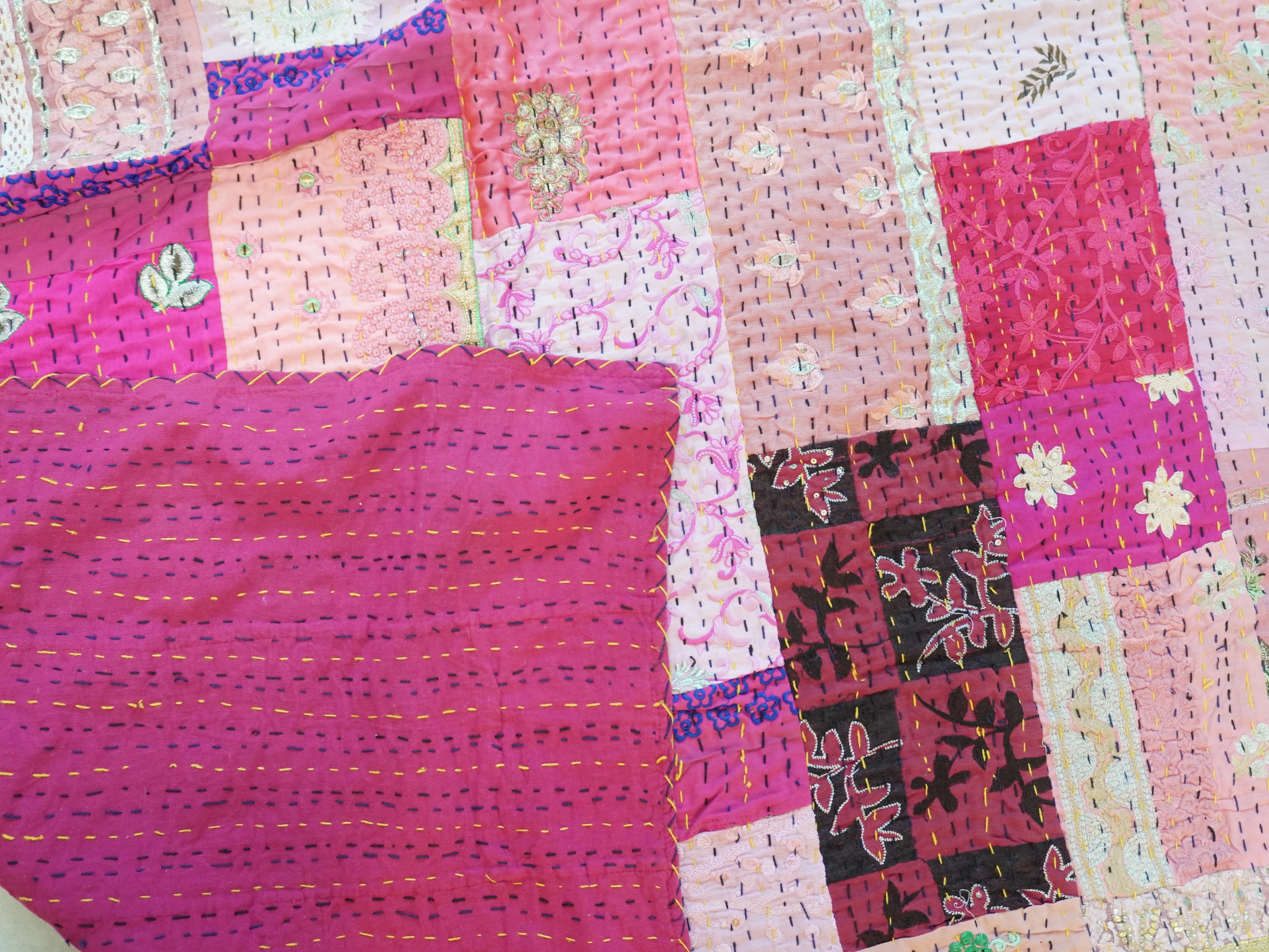 Pink Khambadia Cotton Throw