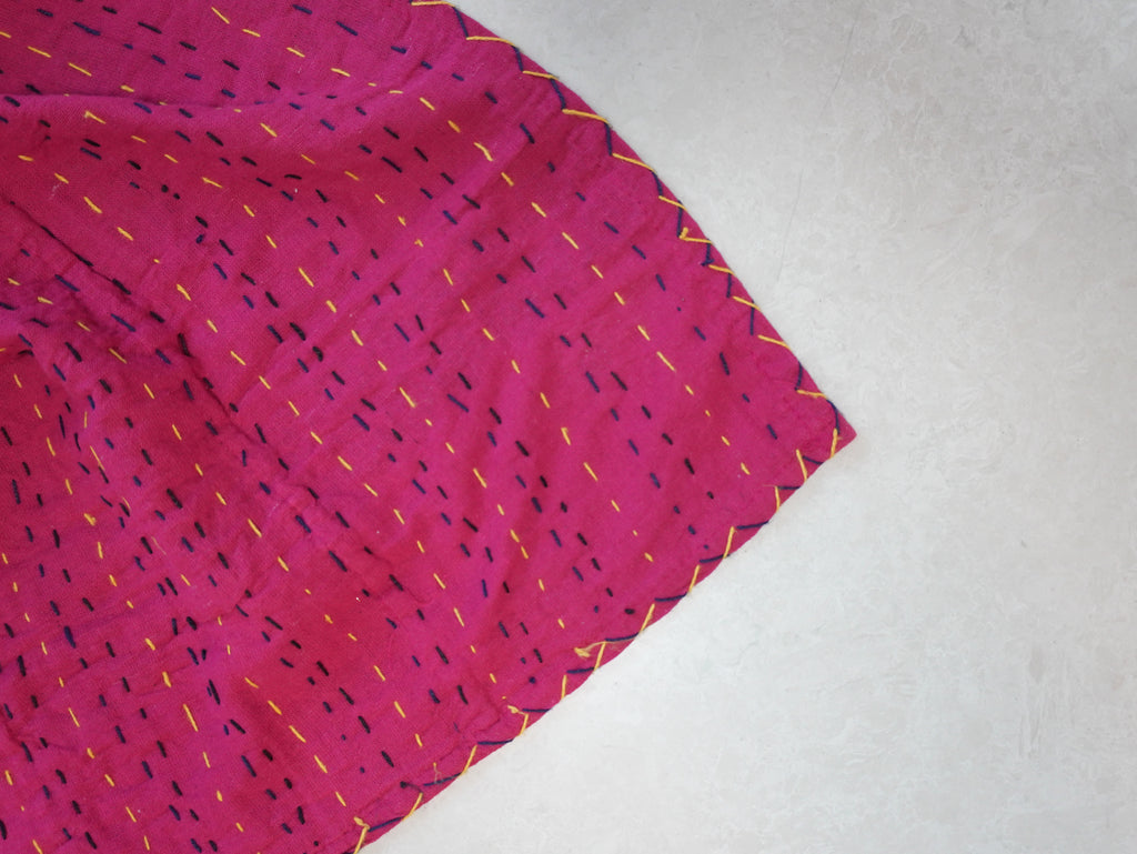Pink Khambadia Cotton Throw