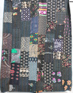 Black Khambadia Cotton Throw Blanket