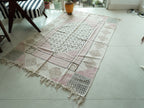 Tribal Flora Hand Block Printed Rug ( 4x6 Ft )