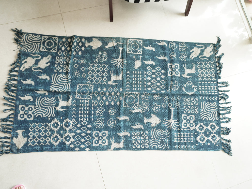 Storyteller Indigo Rug( 3x5 Ft )