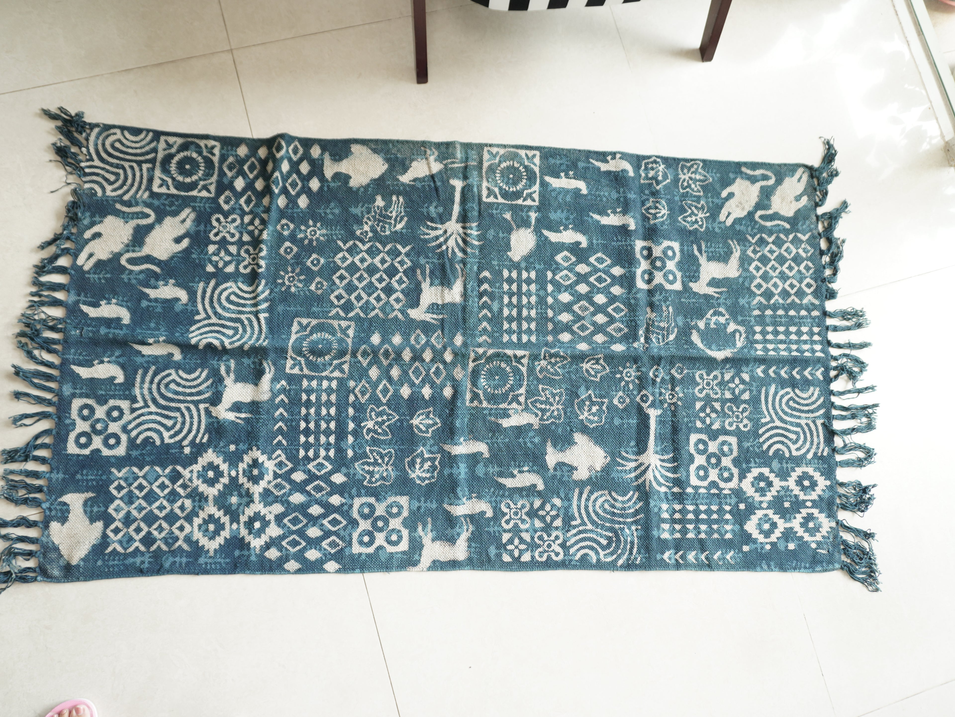Storyteller Indigo Rug( 3x5 Ft )
