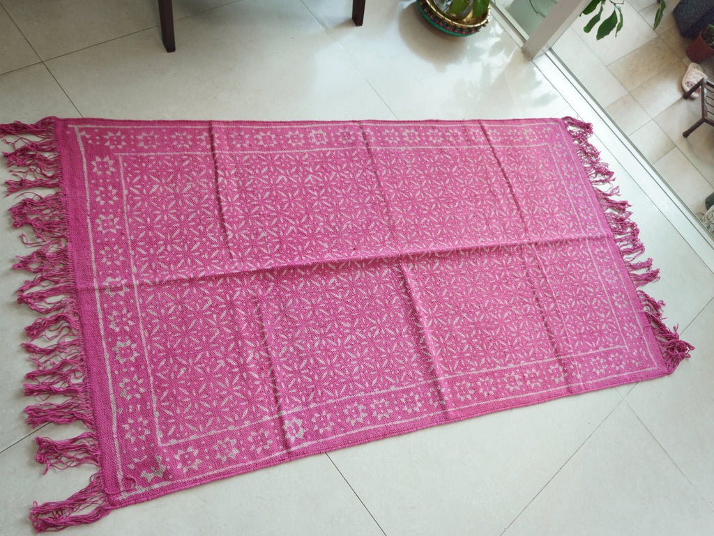 The Tribal Salmon Rug( 3x5 Ft )