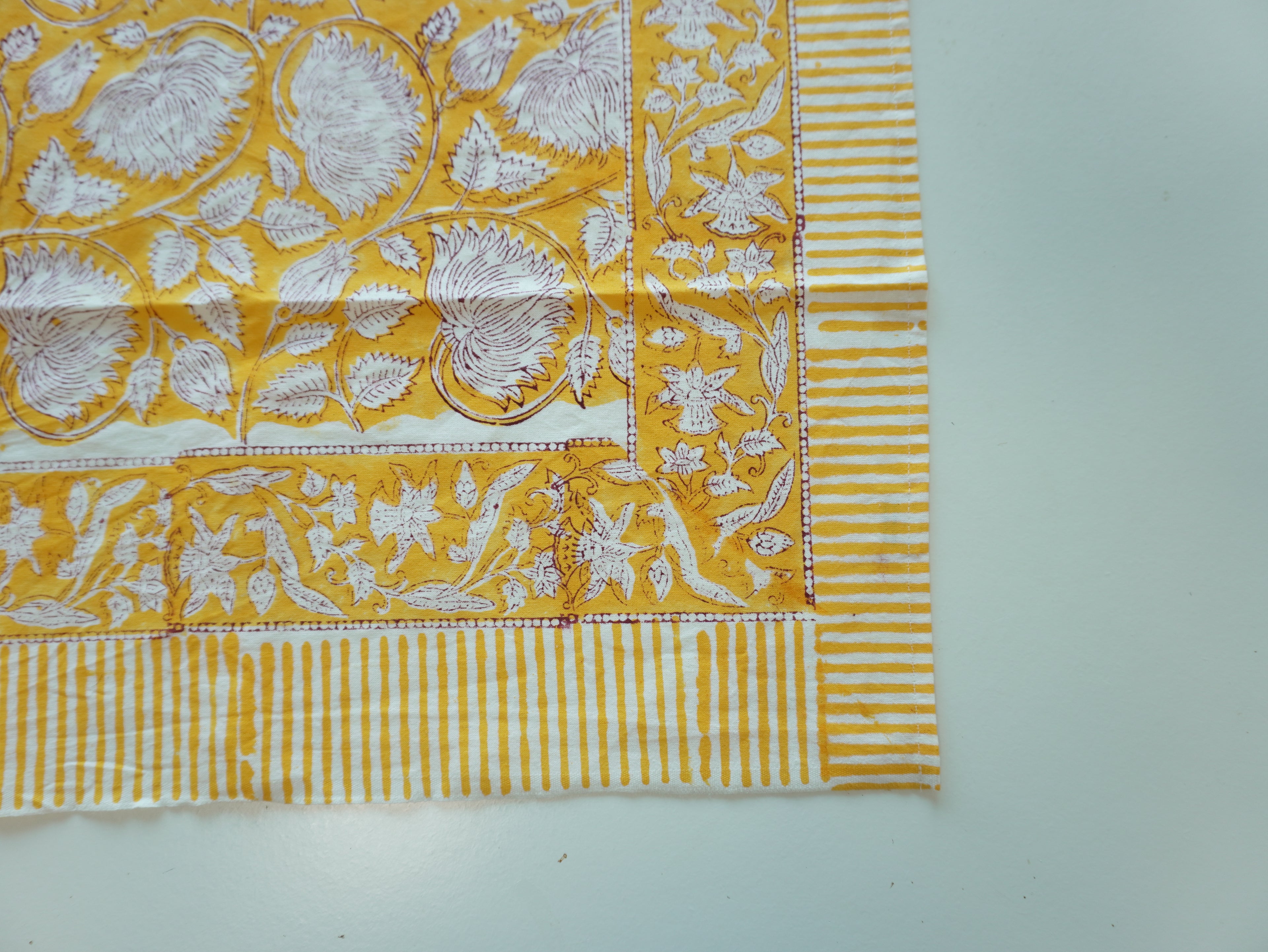 Sunshine Hand Block Printed Rectangle Table Cover