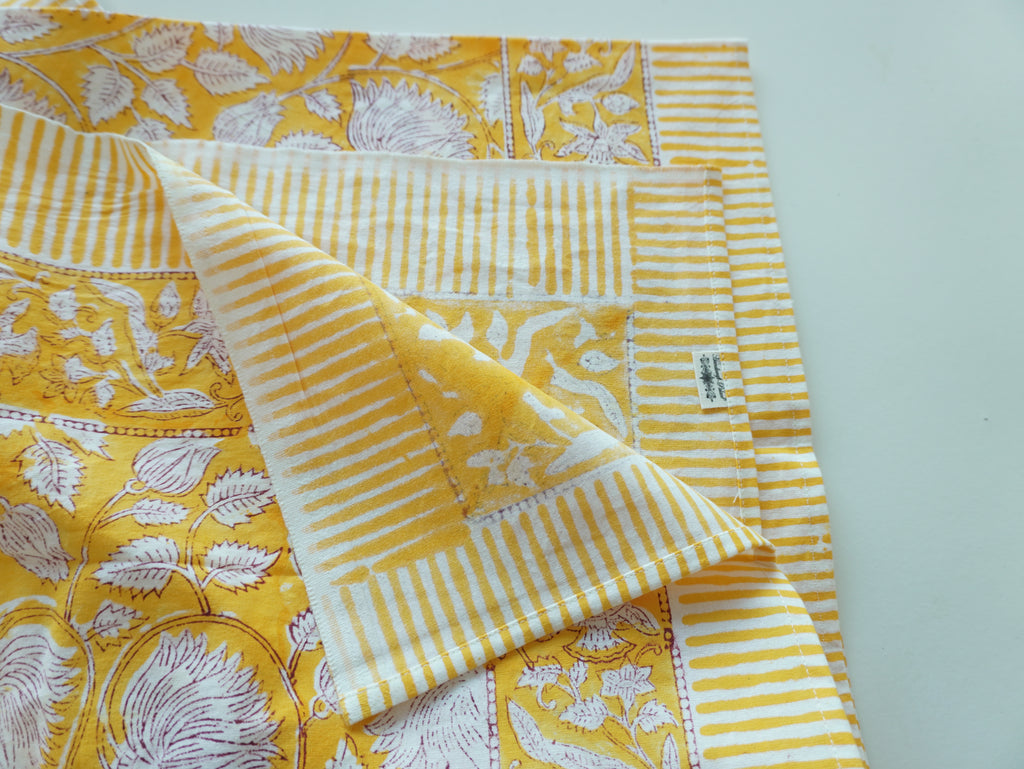 Sunshine Hand Block Printed Rectangle Table Cover