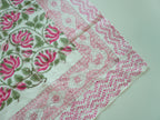 Lotus Hand Block Printed Rectangle Table Cover