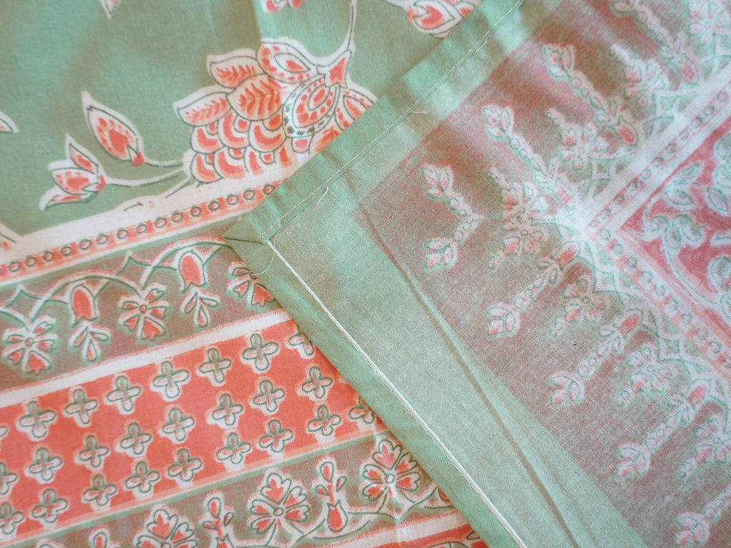 Pastel Zinnias Double Bedsheet