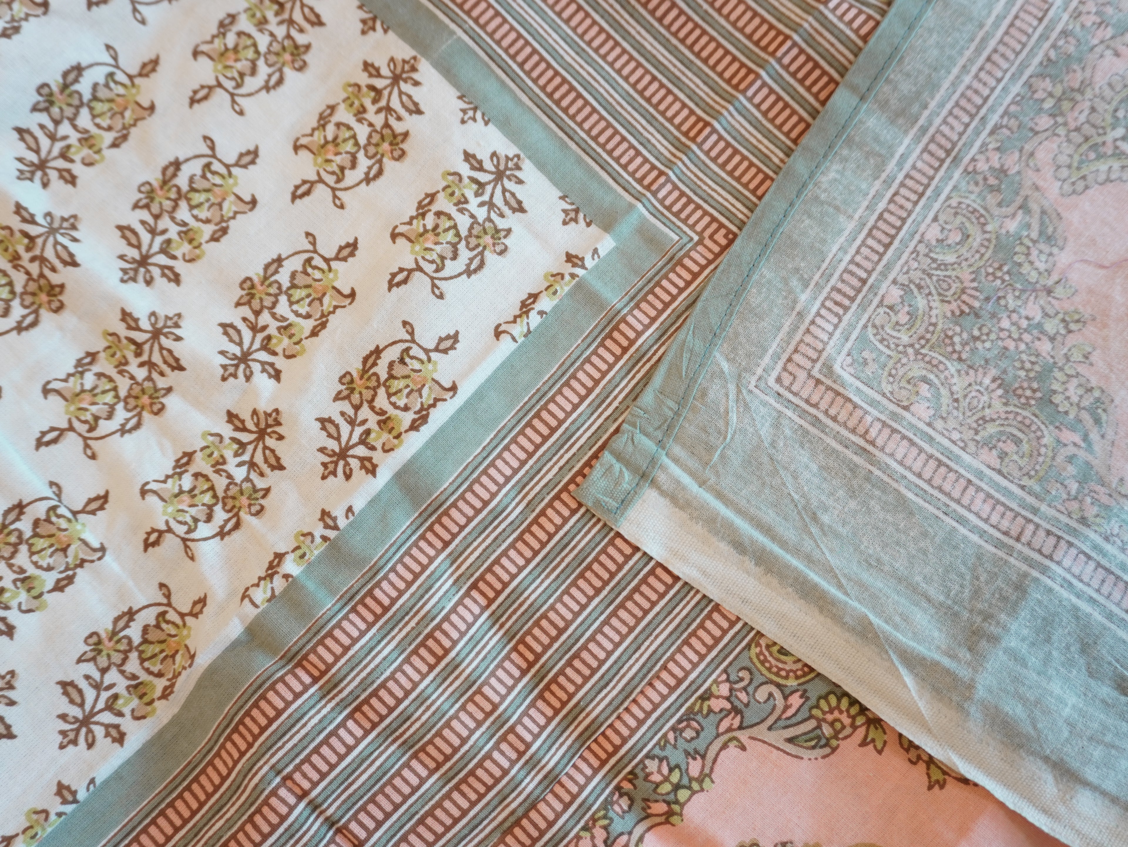 Peach  Jungle Double Bedsheet