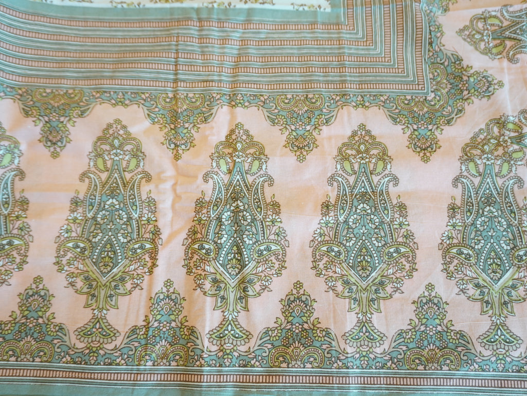 Peach  Jungle Double Bedsheet