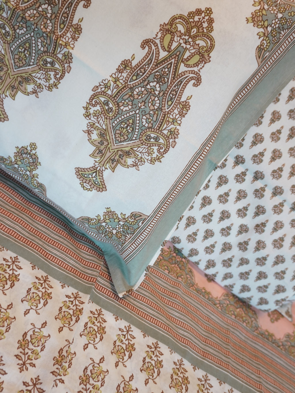 Peach  Jungle Double Bedsheet