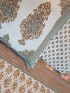 Peach  Jungle Double Bedsheet