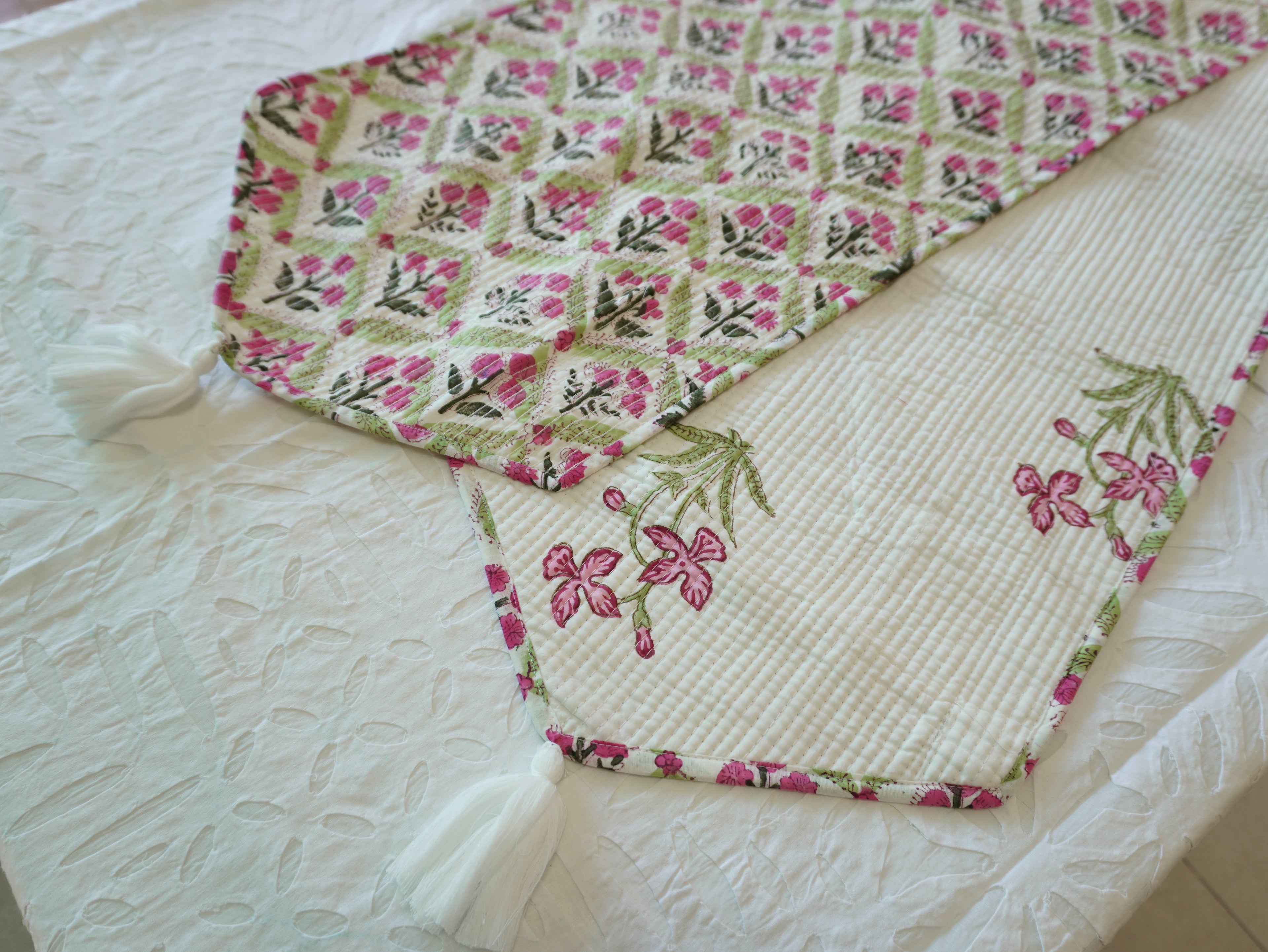 Festive Garland Reversible Table Runner