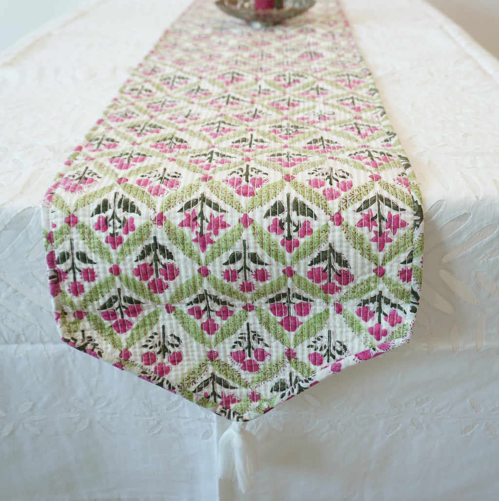 Festive Garland Reversible Table Runner