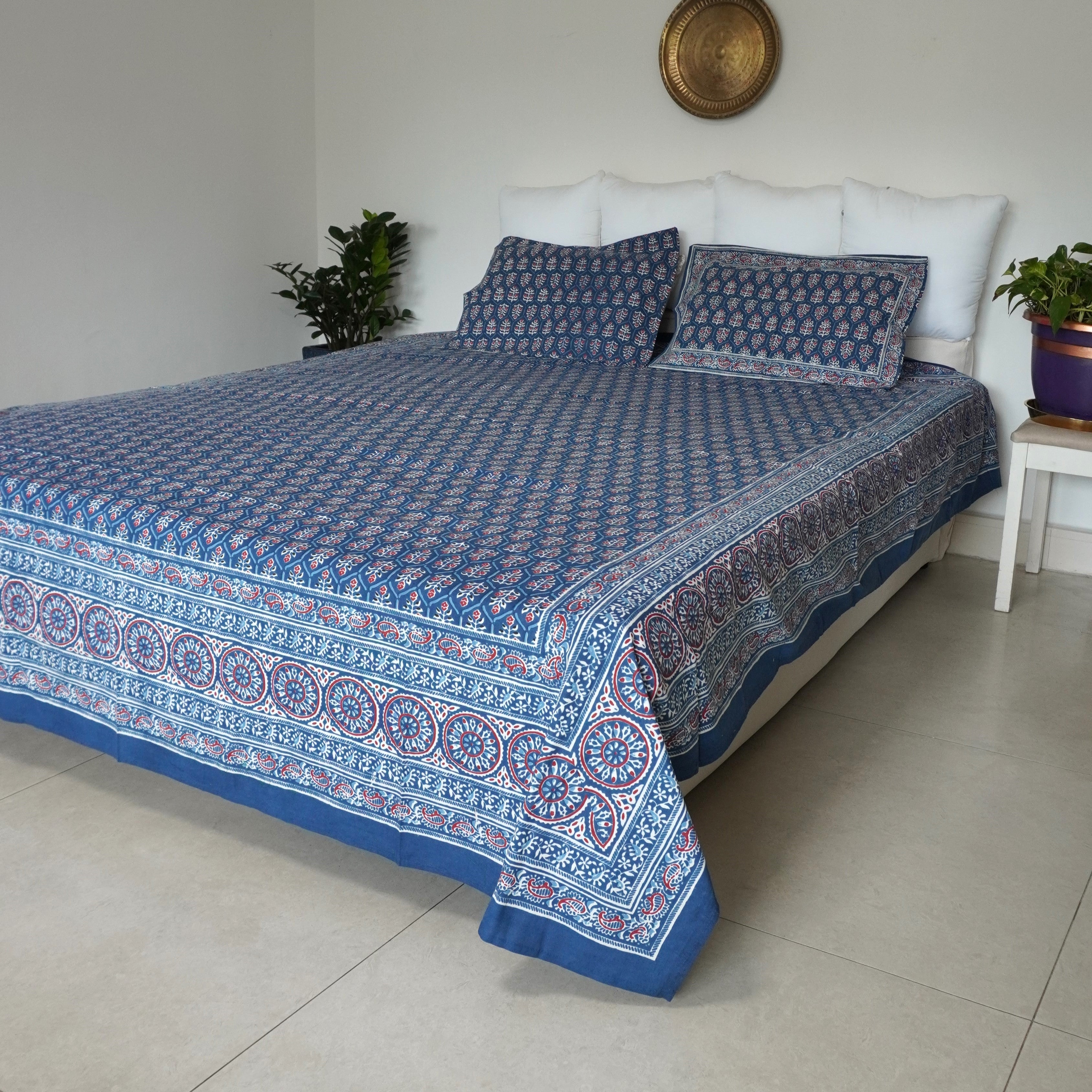 Periwinkles Double Bedsheet