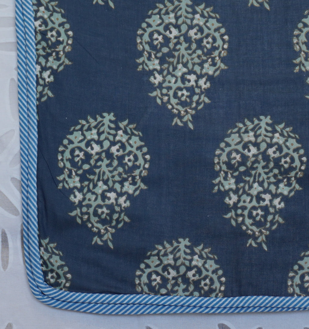 Blue-Blossom Dohar/AC Comforter Queen Size