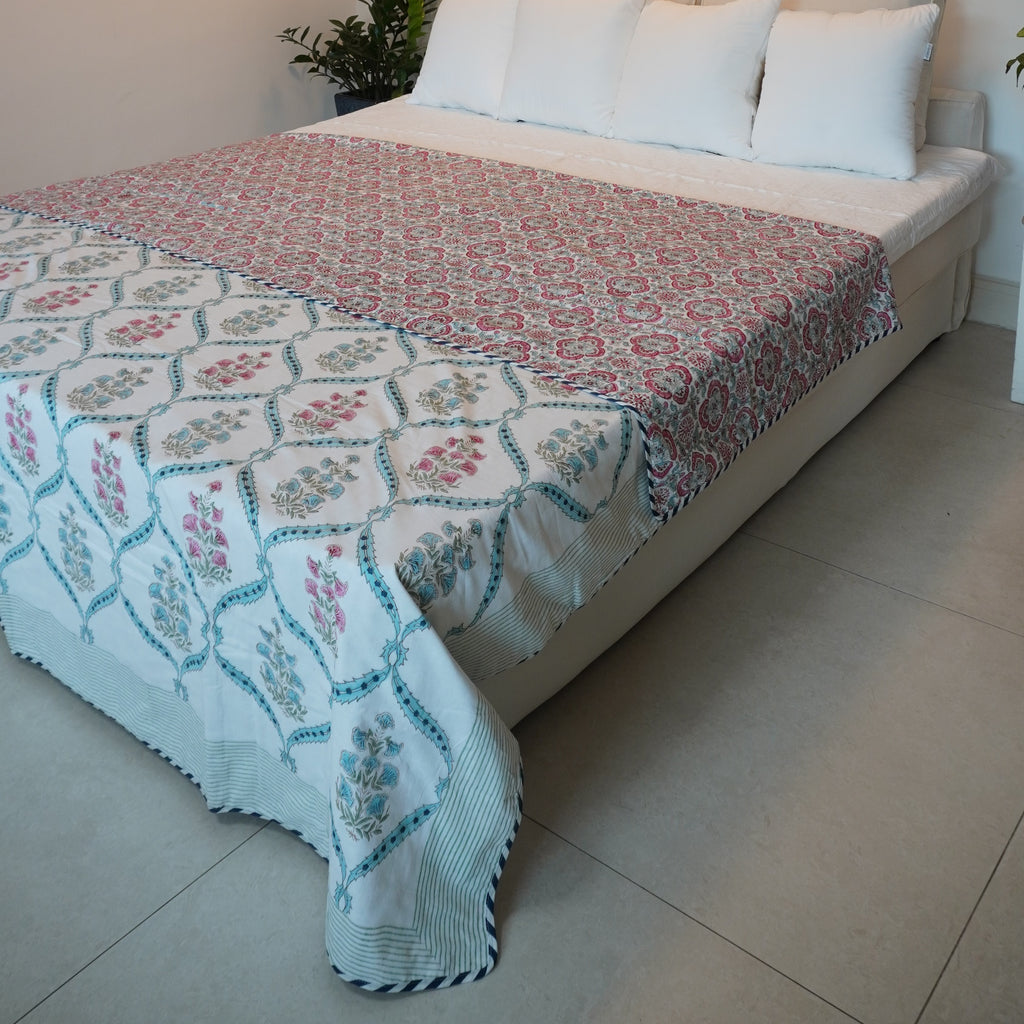 Exclusive Handmade Bluebell Dohar/AC Comforter Double Bed