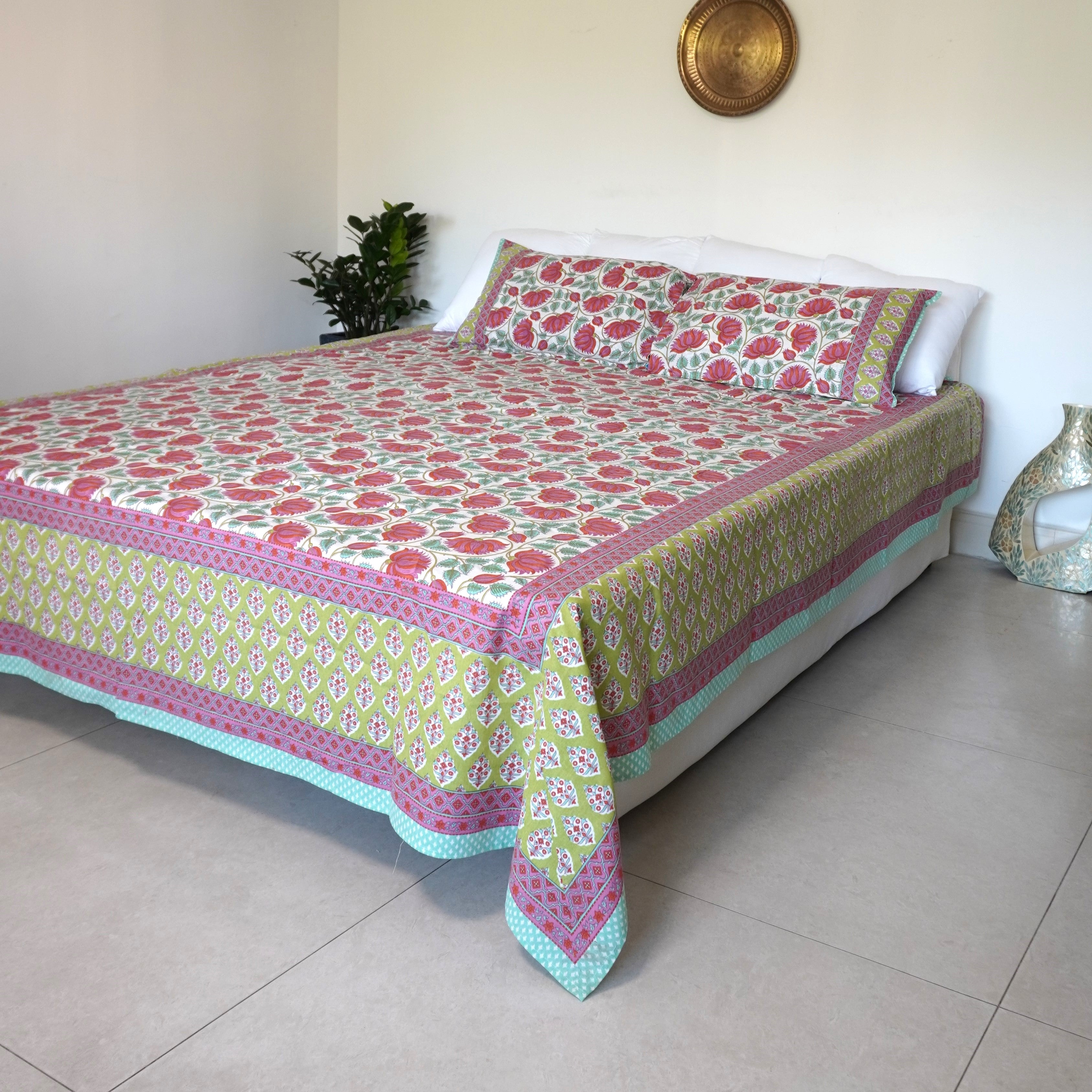 Lotus Double Bedsheet