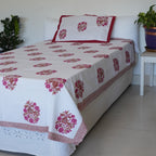Pink Parrots Single Bedsheet