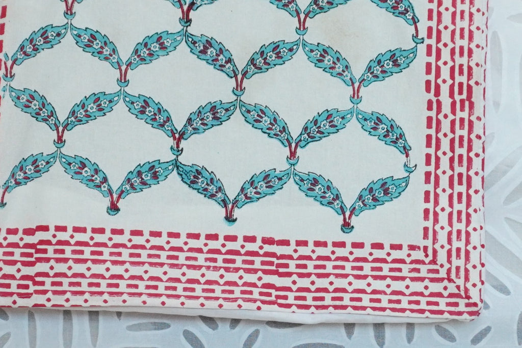 Sonnet Hand Block Printed Quilted Bedcover