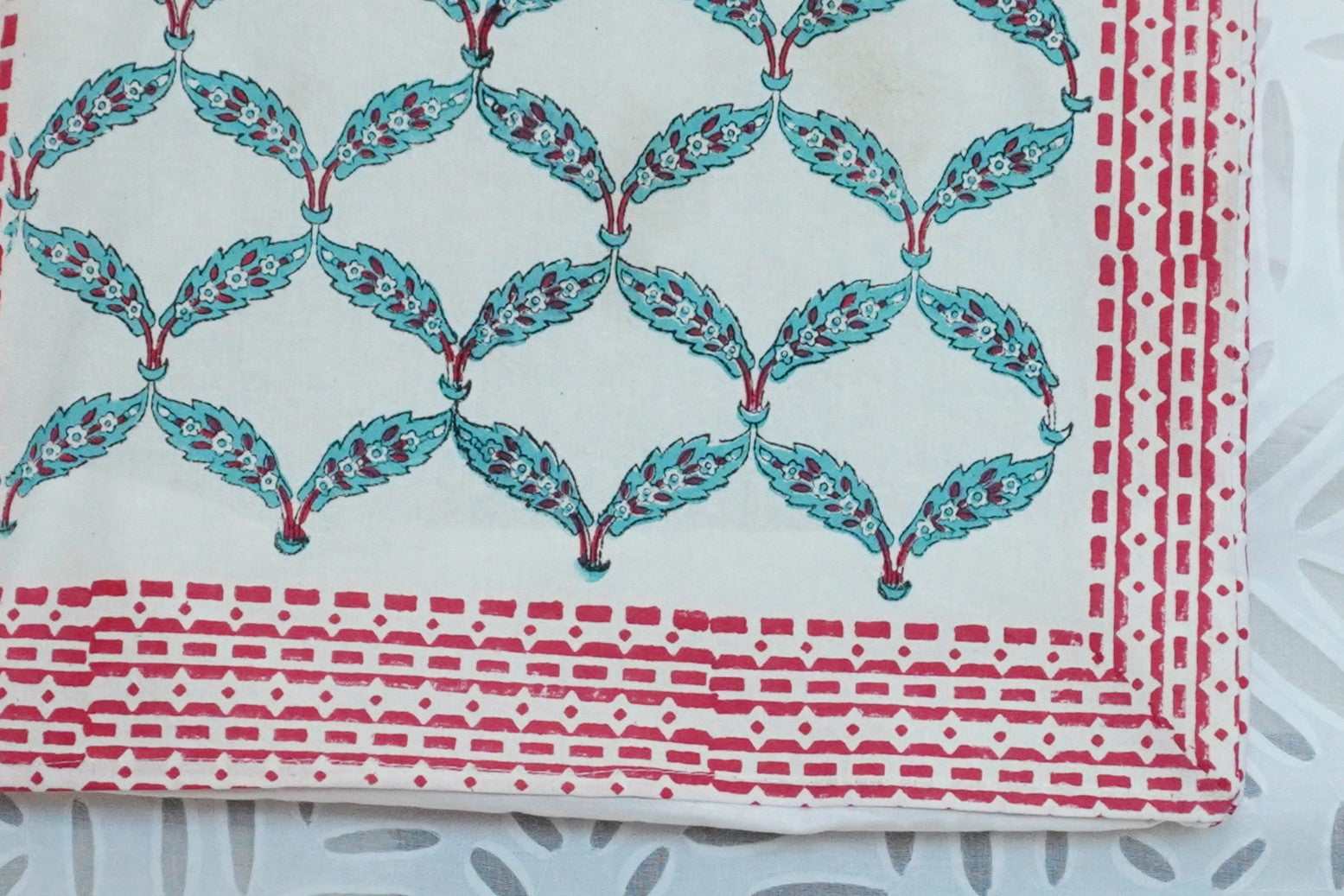 Sonnet Hand Block Printed Quilted Bedcover